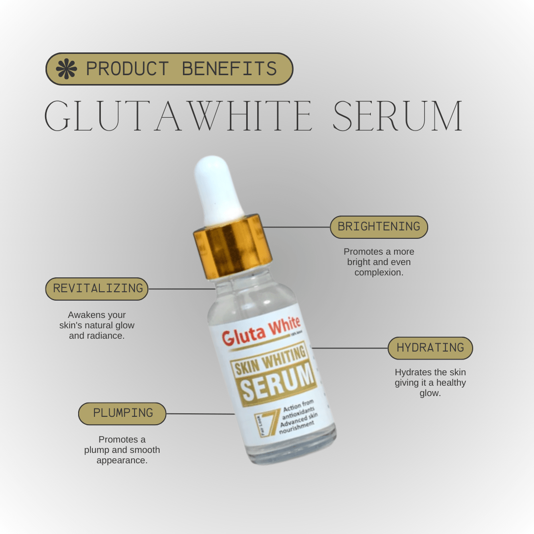 Gluta White Face Glowing Serum|Glutathione_Based Brightening|Hydration&Antioxidant Protection 30 ML