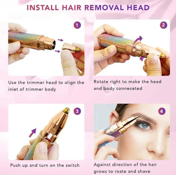2 IN 1 FLAWLESS EYEBROW TRIMMER FOR WOMEN